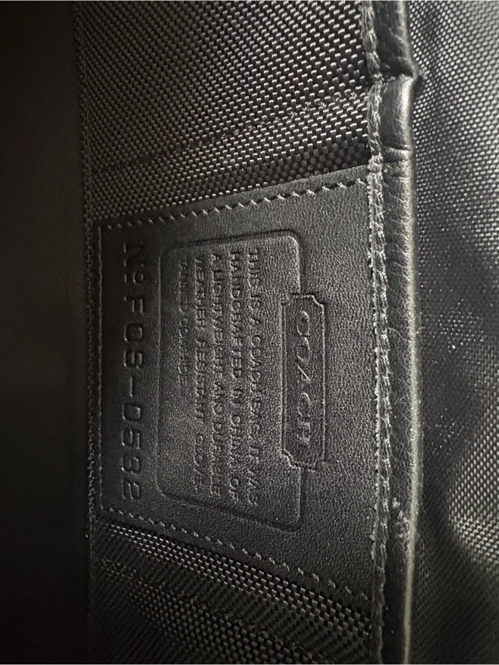 Classic Black Leather Briefcase with Gold Hardware- COACH
